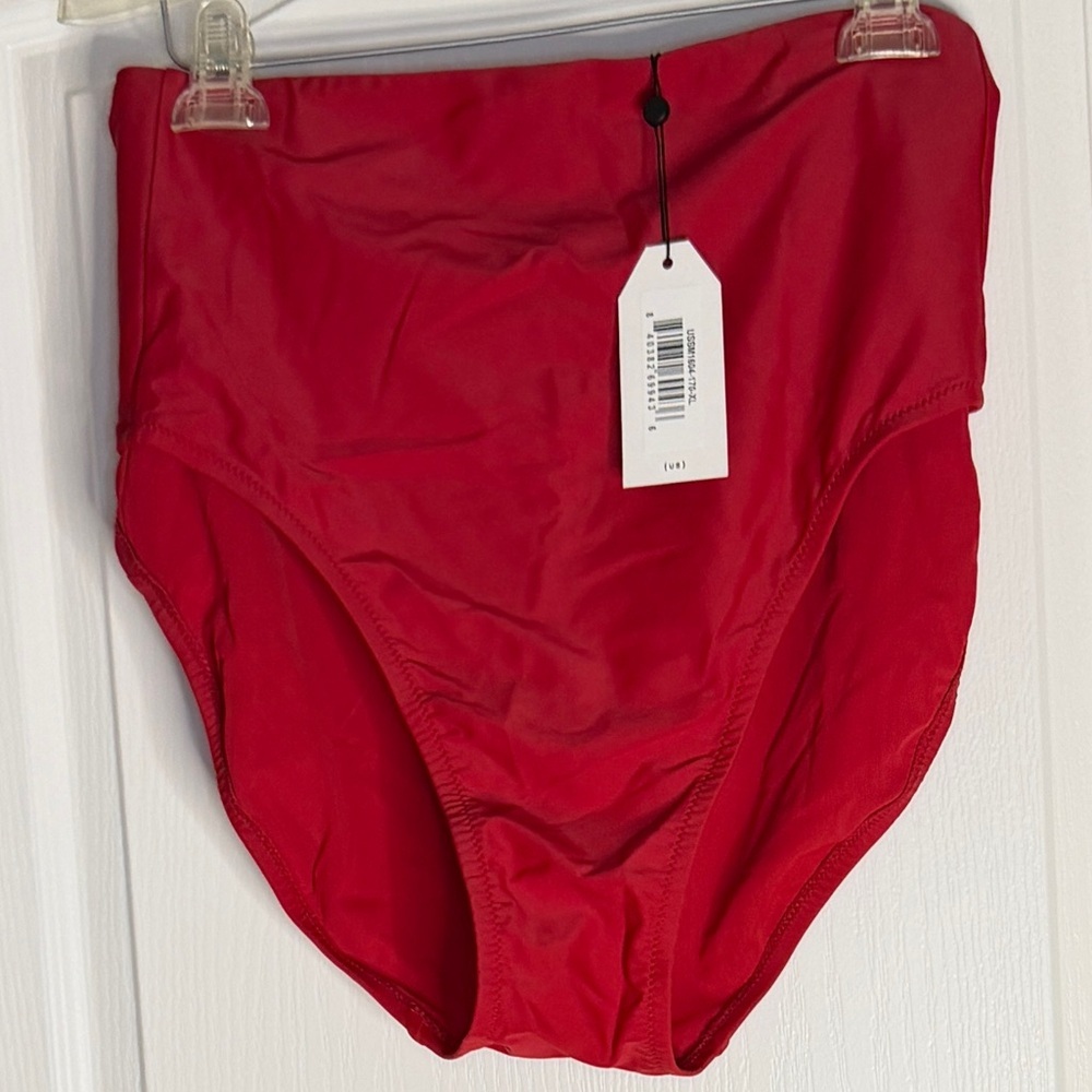 Universal Standard Red Bikini Bottom, XL in US is 4X in most brands